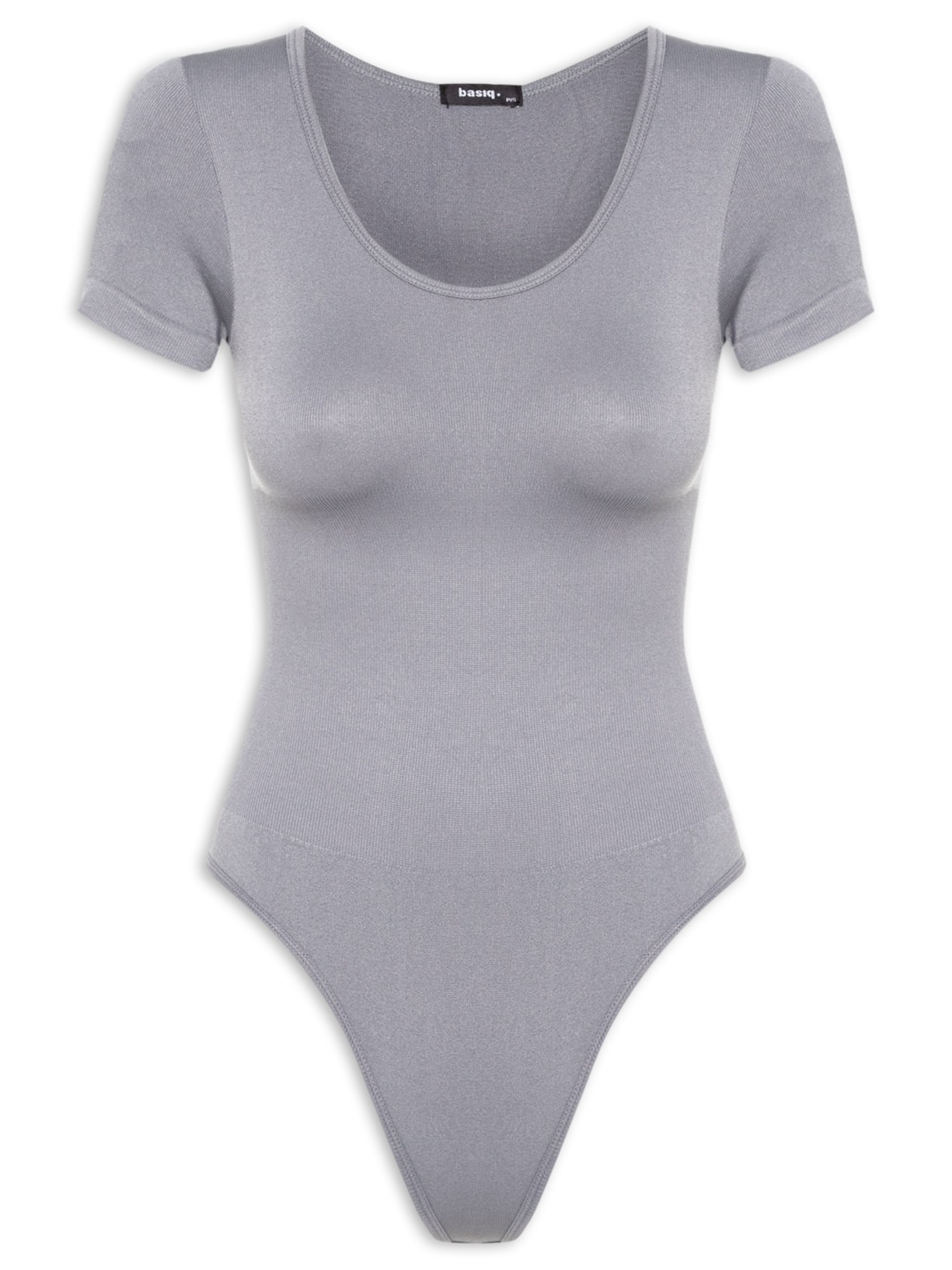 Body Malha Modelador - Cinza