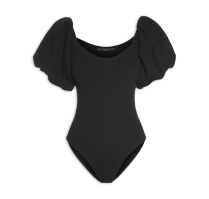 Body Manga Bombom - Preto