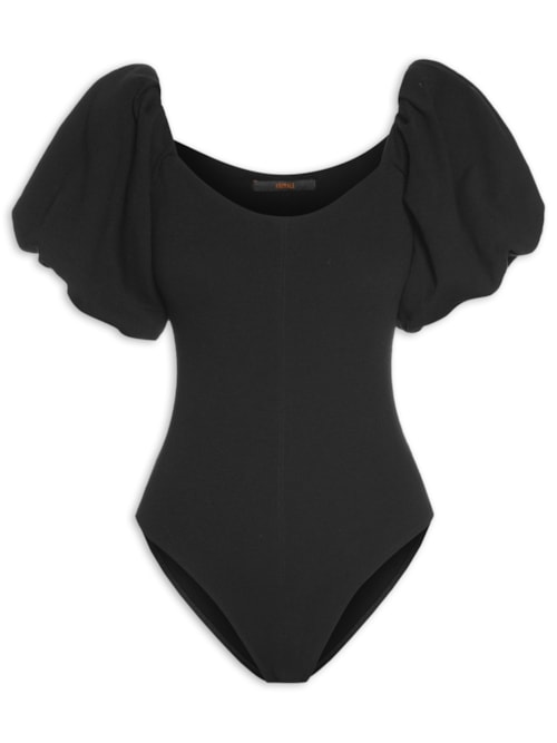Body Manga Bombom - Preto