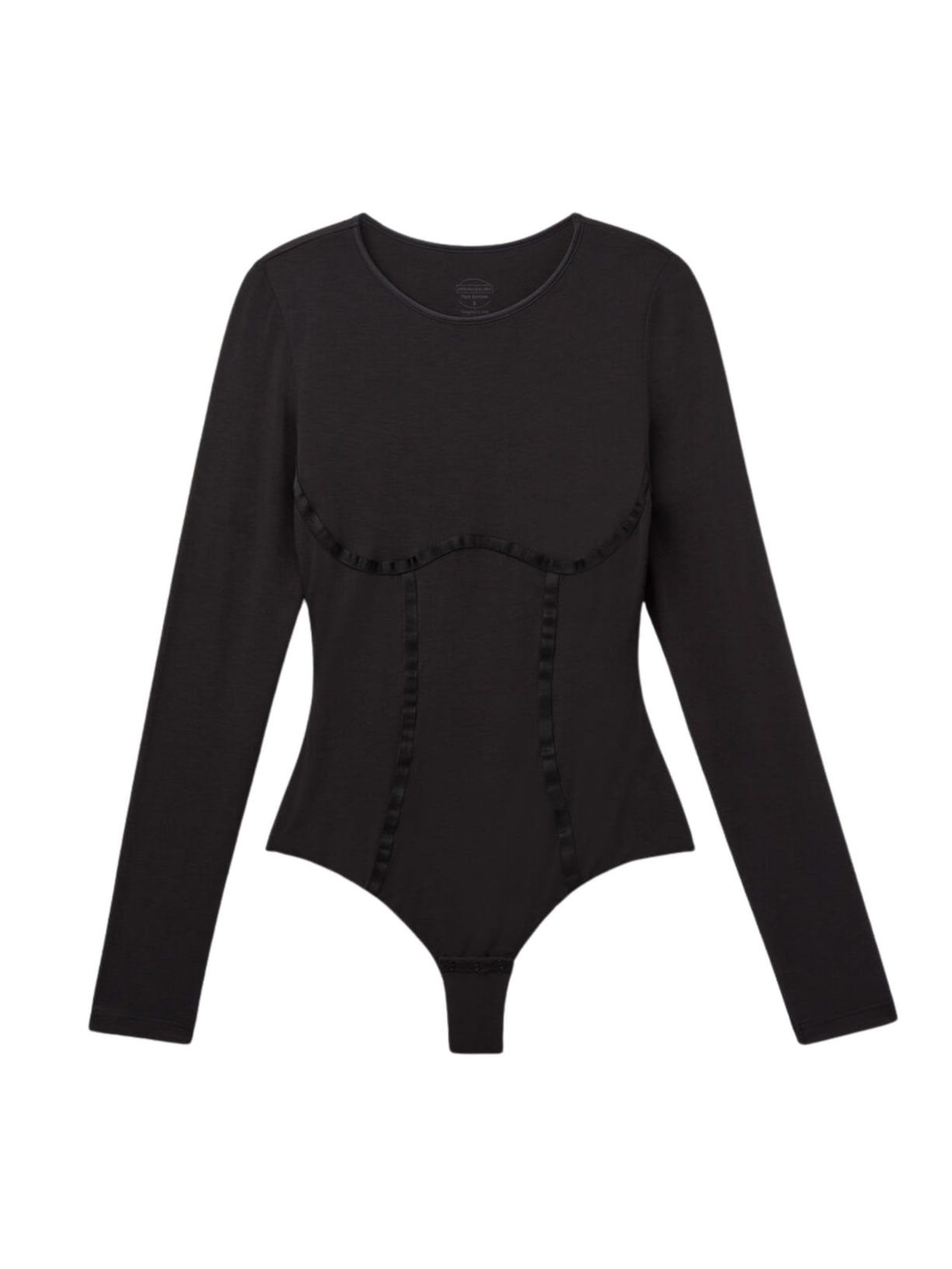 Body Manga Comprida Em Fresh Bamboo Handcrafted Luxury - Preto