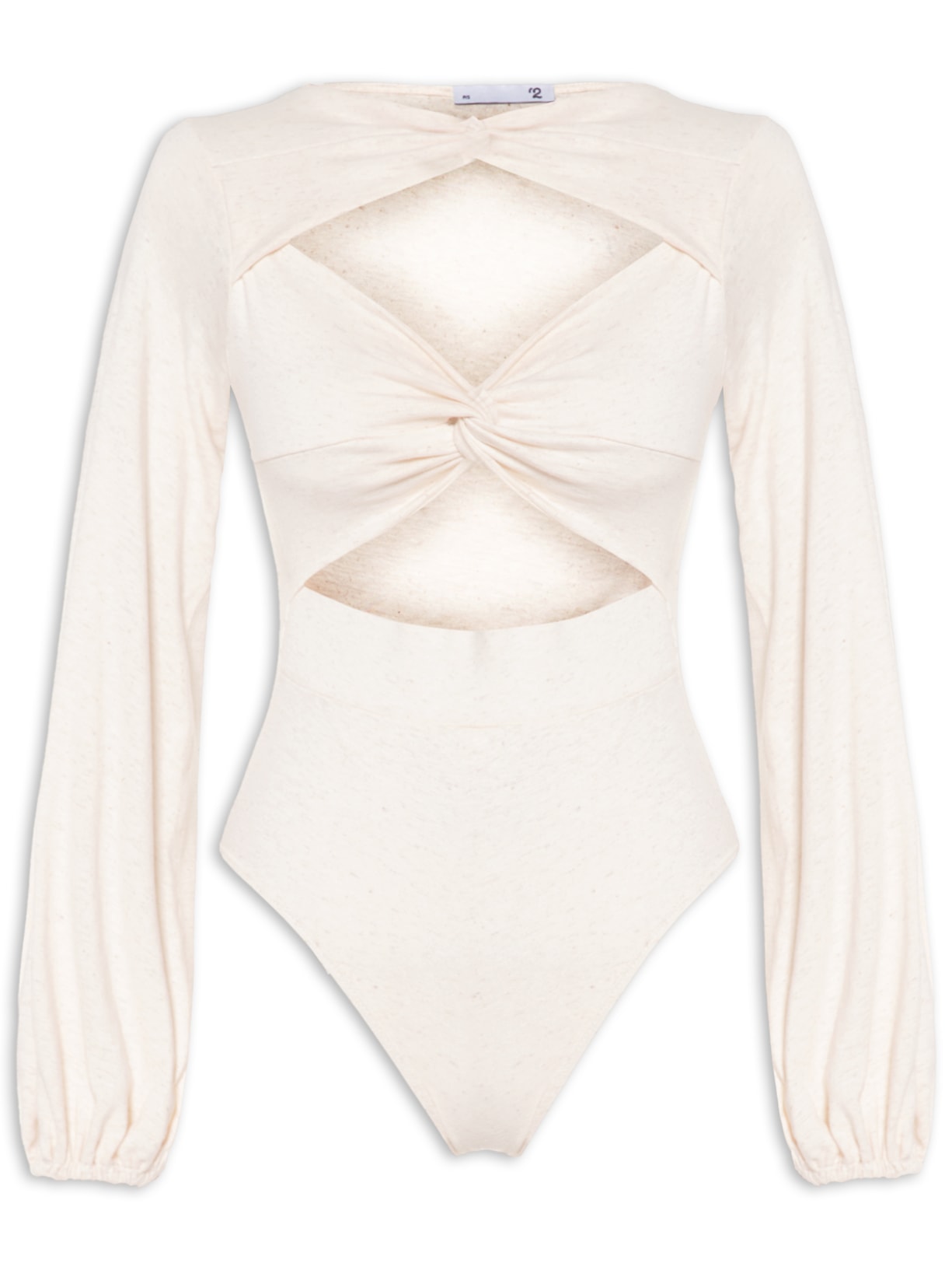 Body Manga Longa - Bege