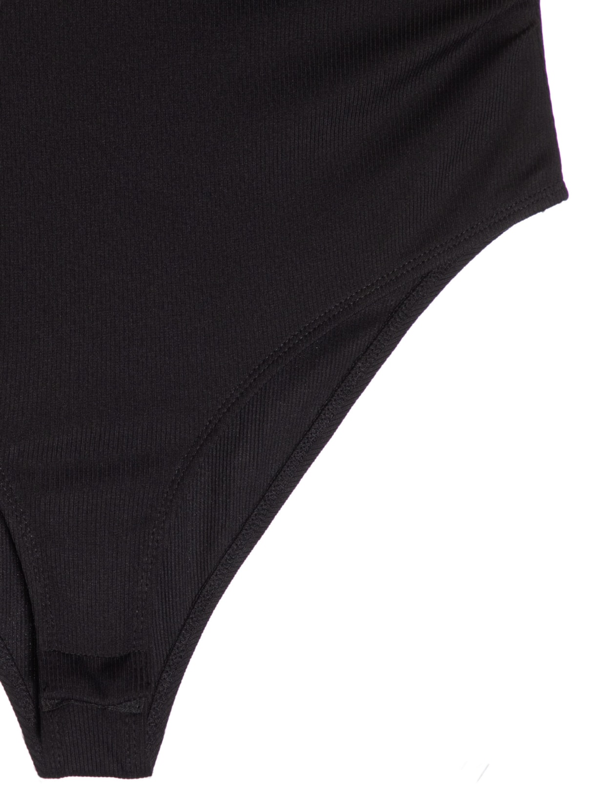 Body Manga Longa Decote U Preto Basiq