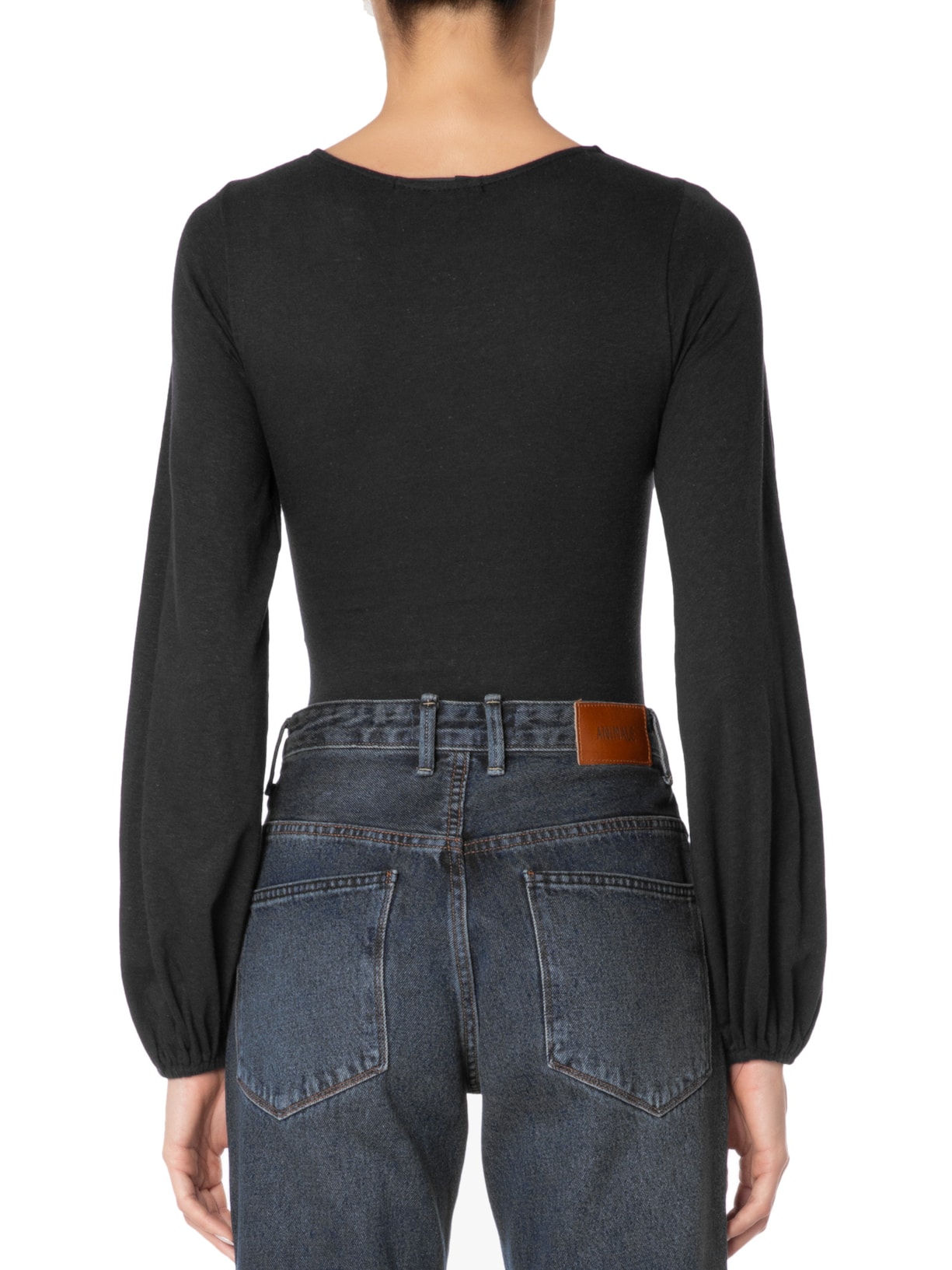 Body Manga Longa Preto '2Essential