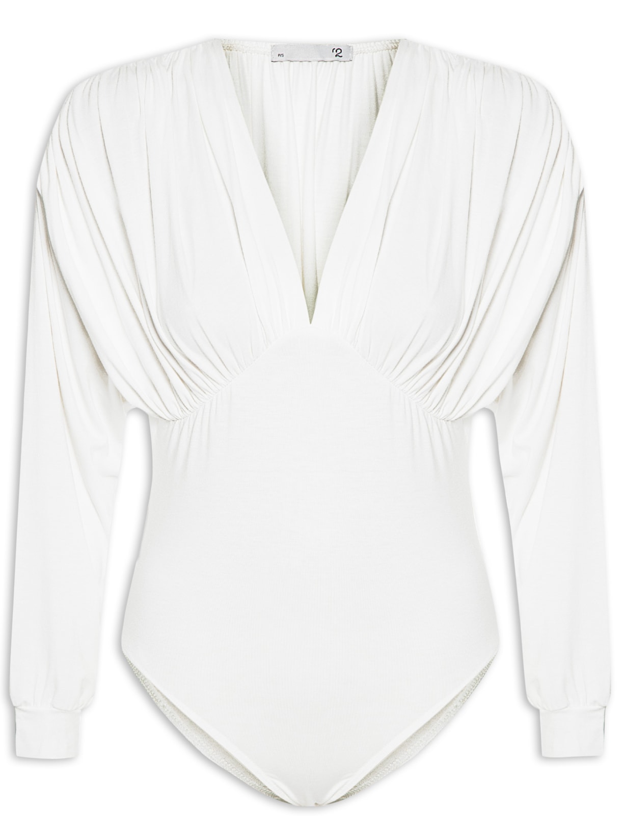 Body Manga Morcego Manga Longa - Off White