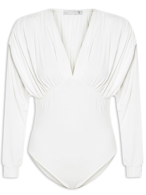 Body Manga Morcego Manga Longa - Off White