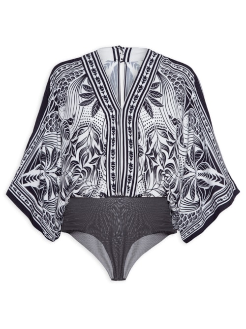 Body Manga Quadrada Foz - Preto