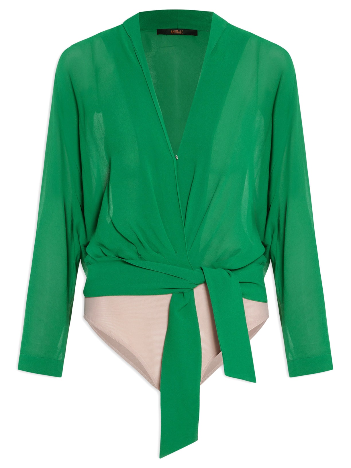 Body Manga Transpasse Intenso - Verde