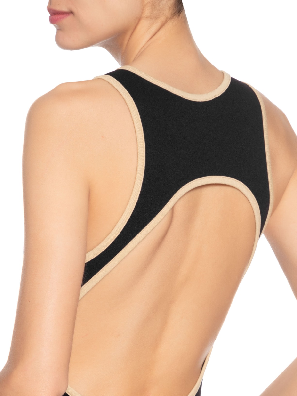 Body Nadador Decote Costas Bicolor Preto Animale
