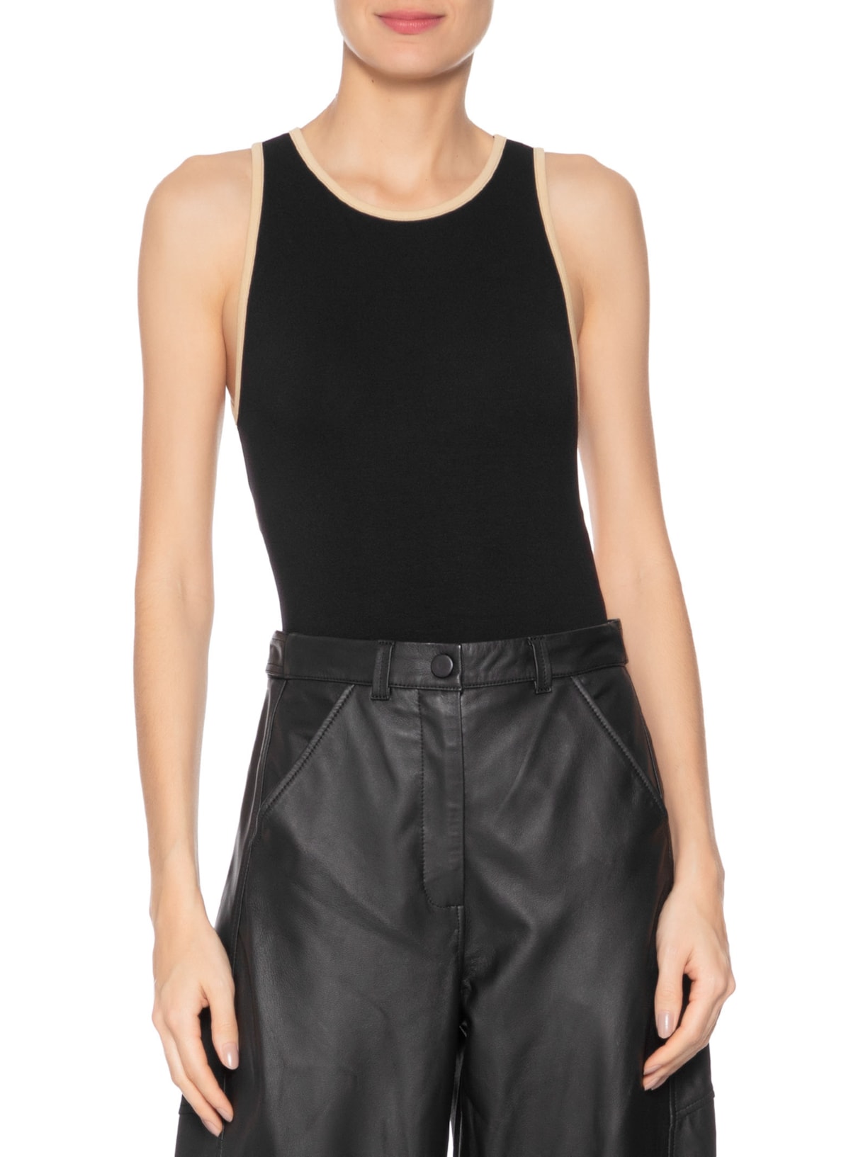 Body Nadador Decote Costas Bicolor Preto Animale