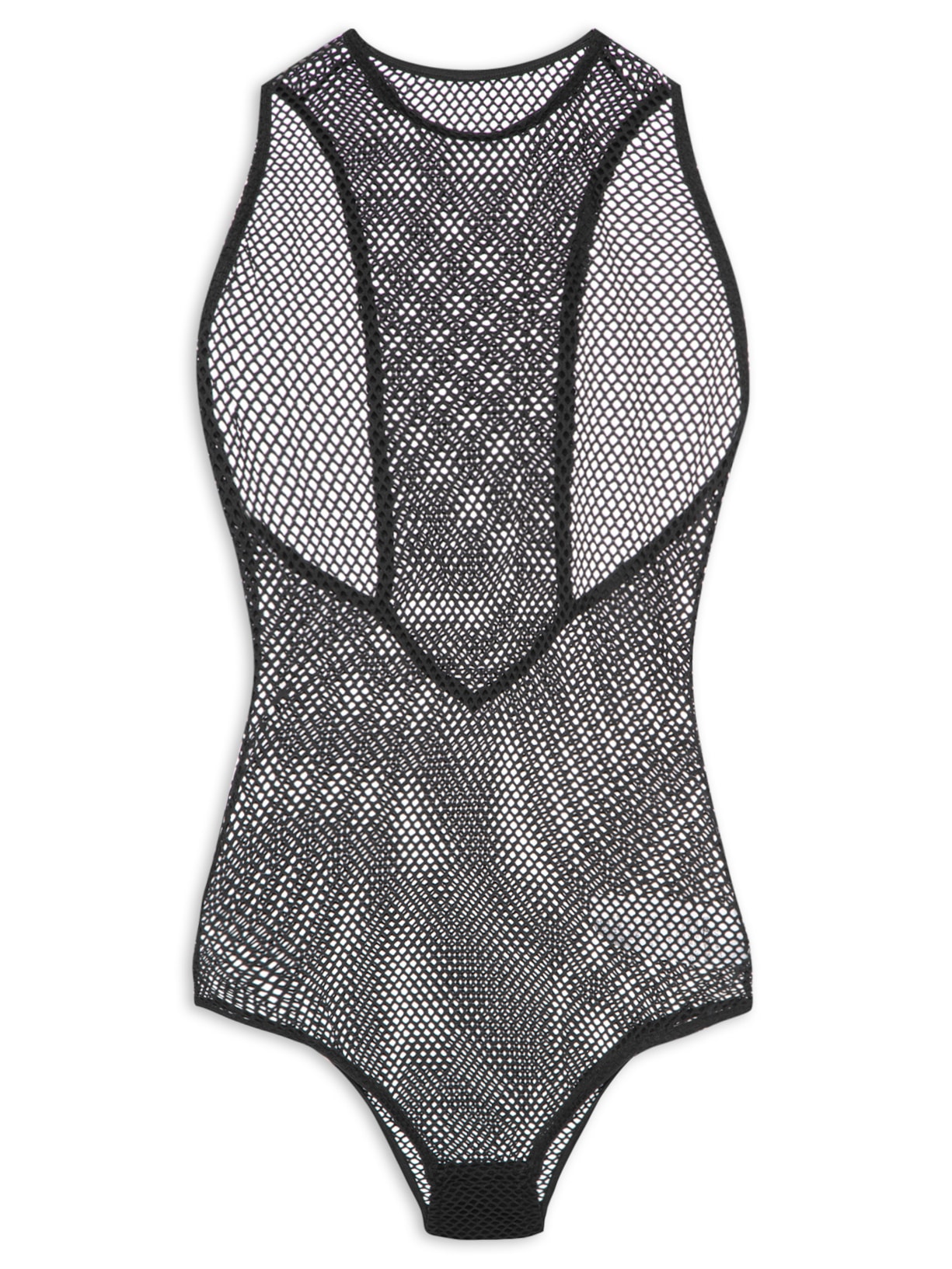 Body Nadador Mesh - Preto