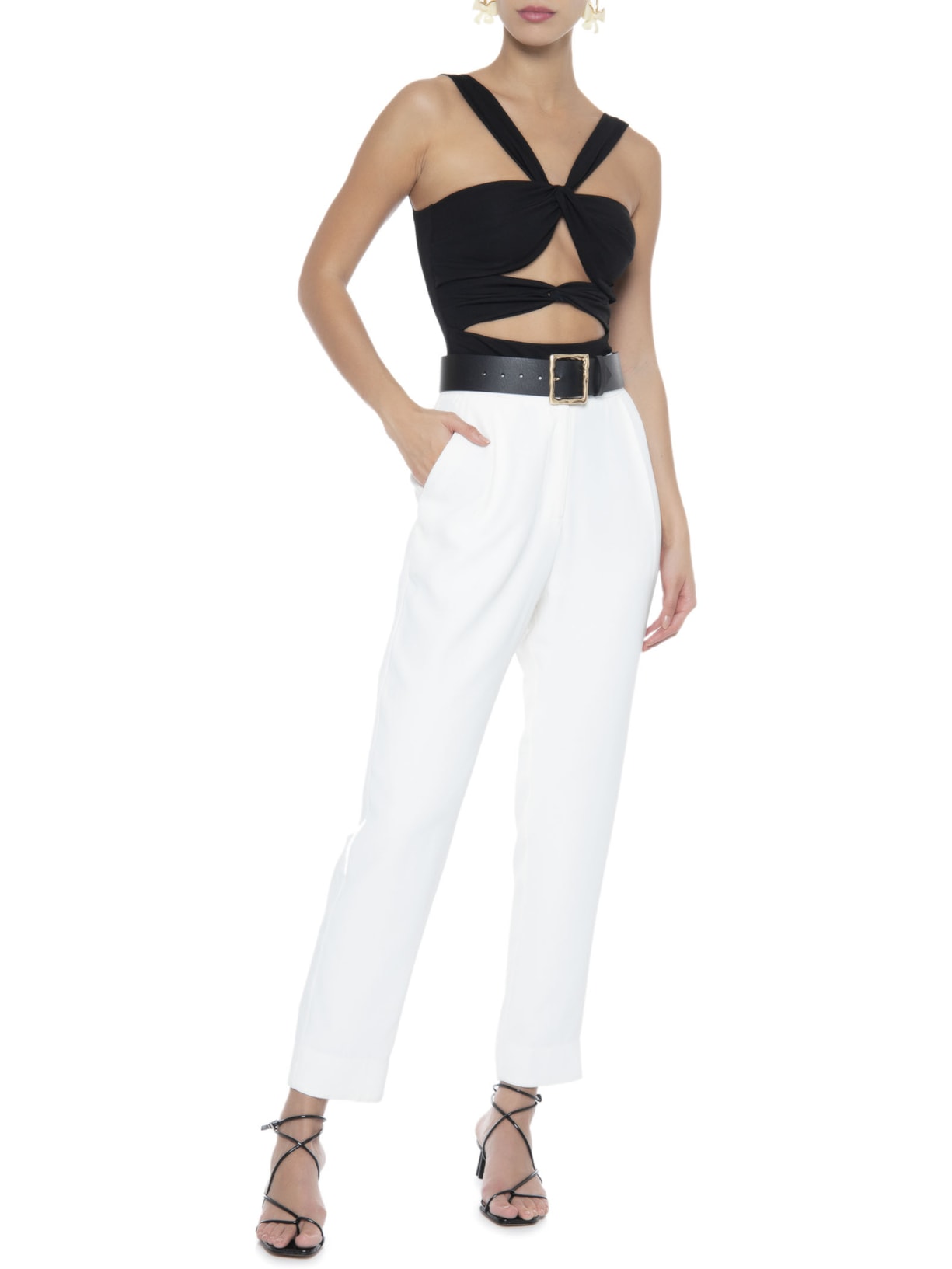 Body Nós Drapped Black Preto Niini