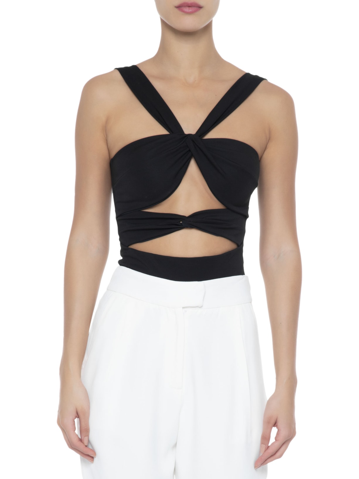 Body Nós Drapped Black Preto Niini