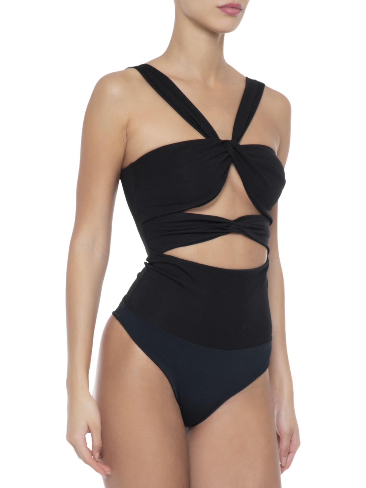 Body Nós Drapped Black Preto Niini