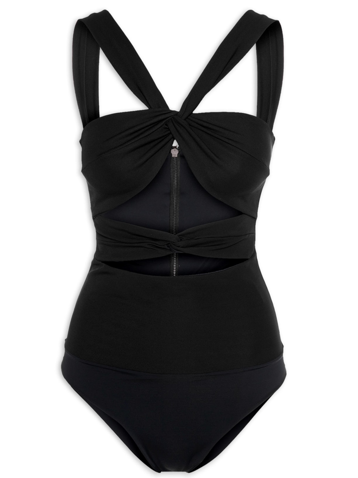 Body Nós Drapped Black Preto Niini