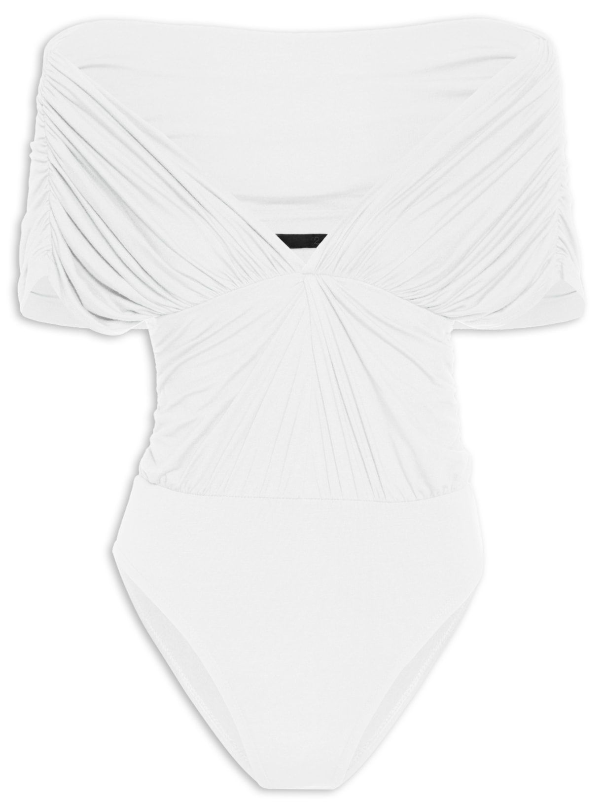 Body Ombro a Ombro Em Malha - Branco