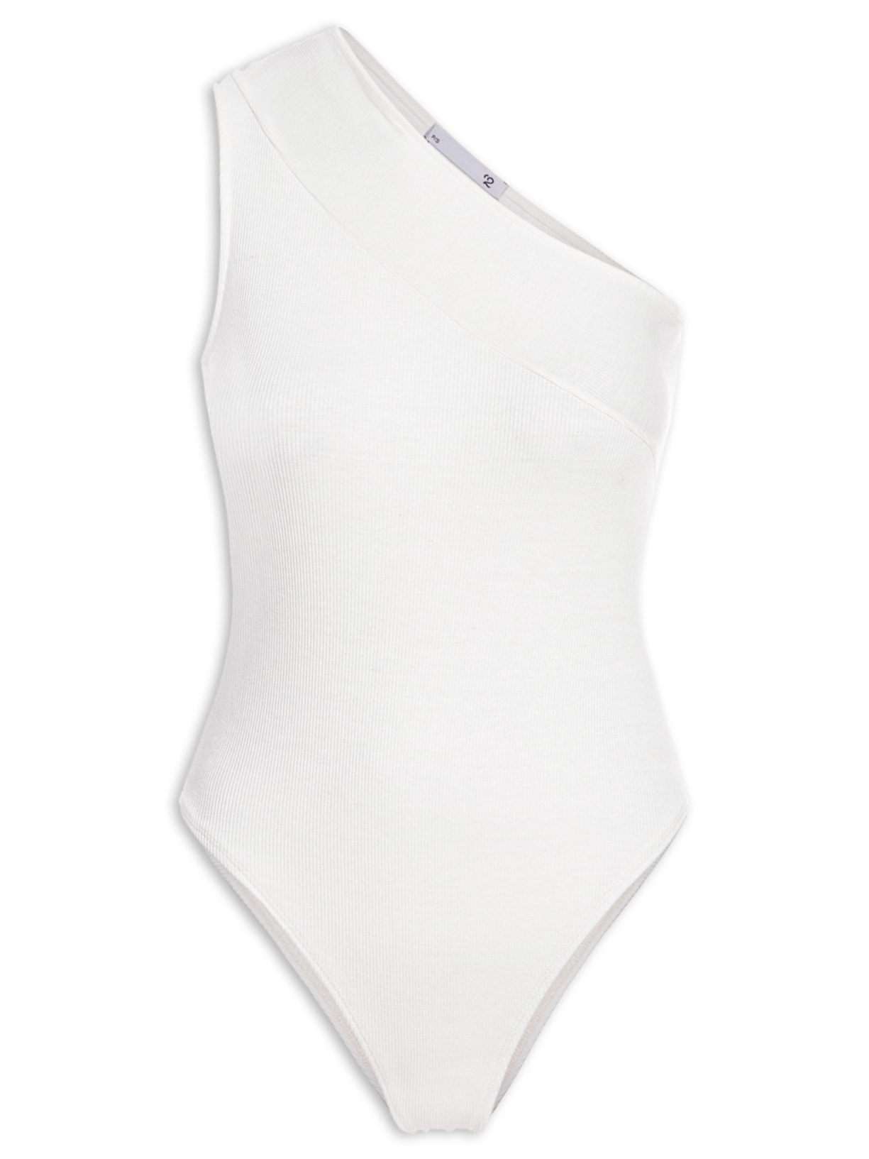 Body Ombro Só Em Malha Canelada - Off White