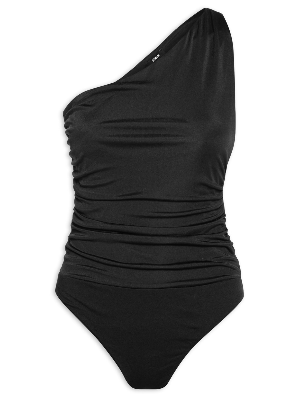 Body Ombro Único Franzido - Preto