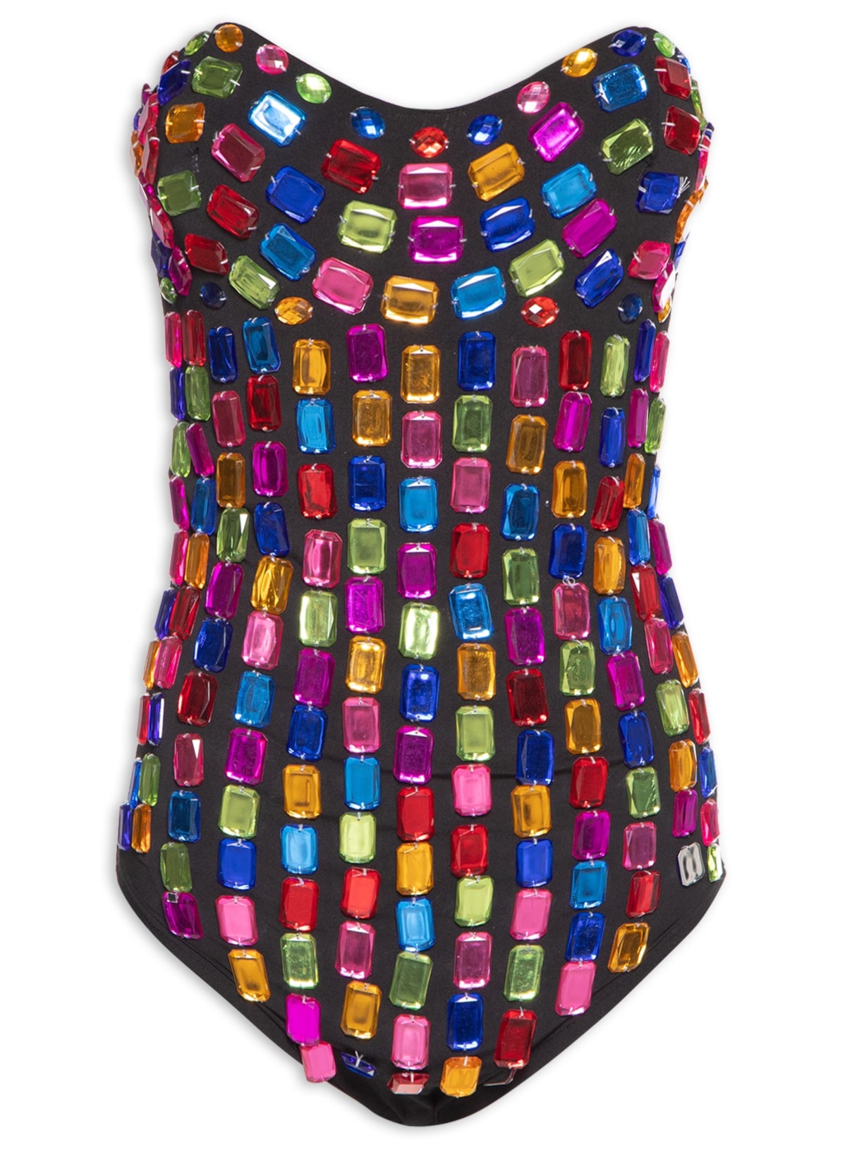 Body Pedras Coloridas - Preto