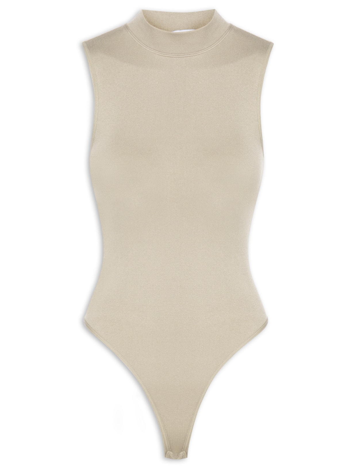 Body Poliamida Gola Alta - Bege