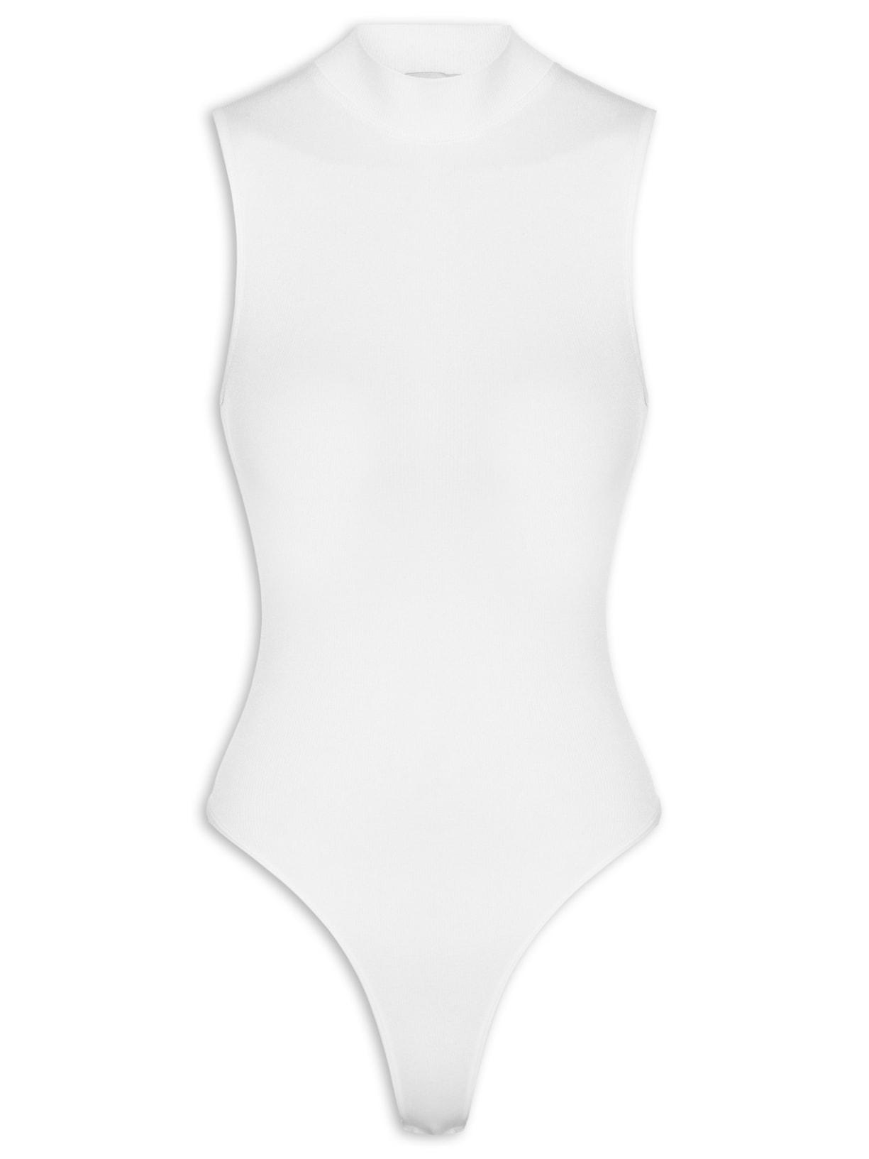 Body Poliamida Gola Alta - Branco