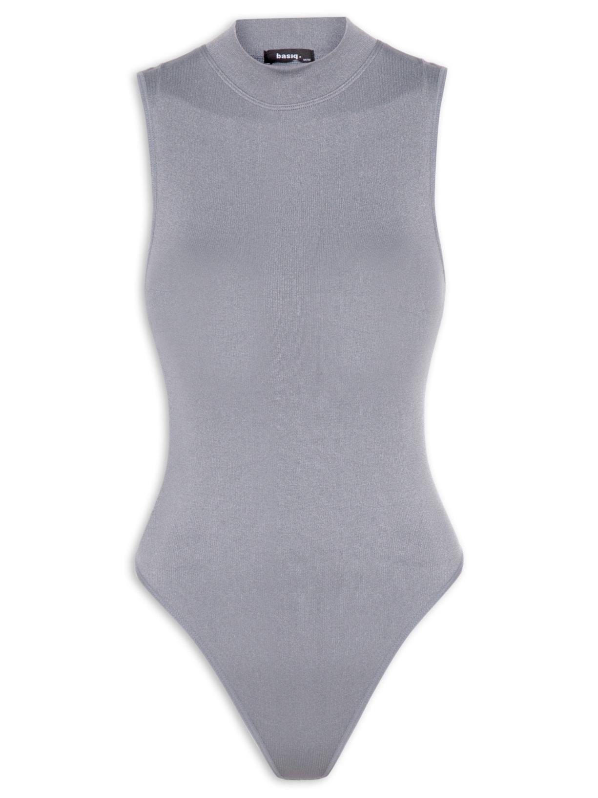 Body Poliamida Gola Alta - Cinza