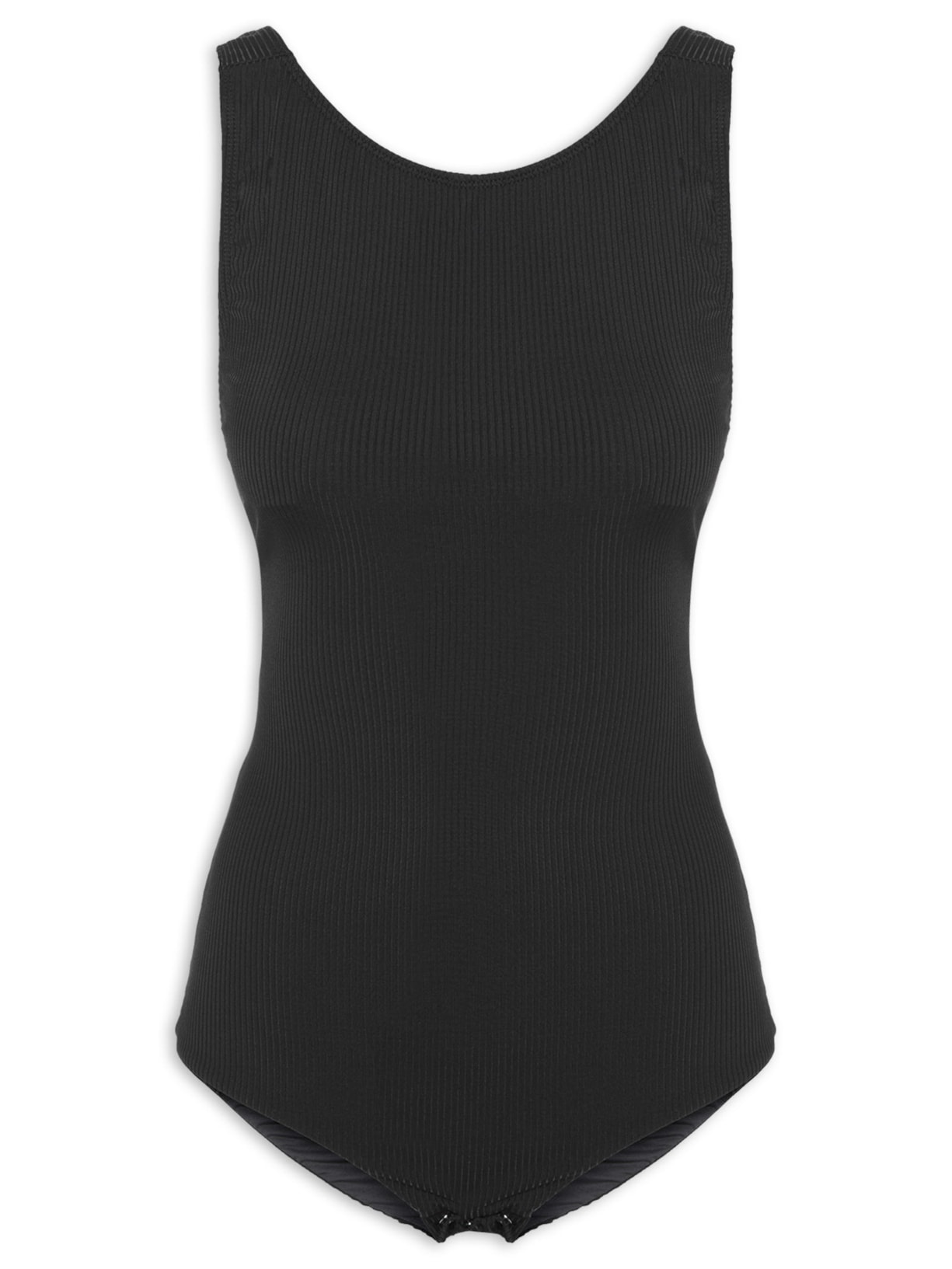 Body Re Canelado - Preto