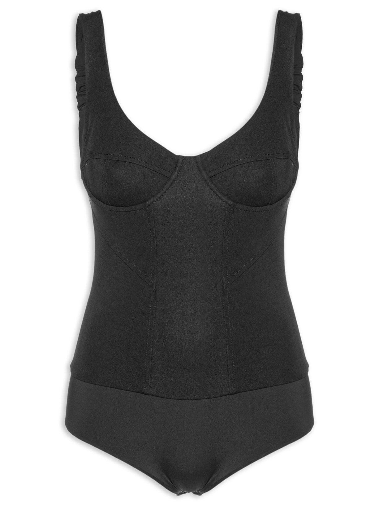 Body Recortes Black - Preto