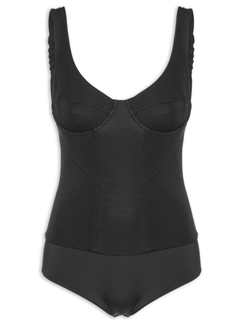 Body Recortes Black - Preto