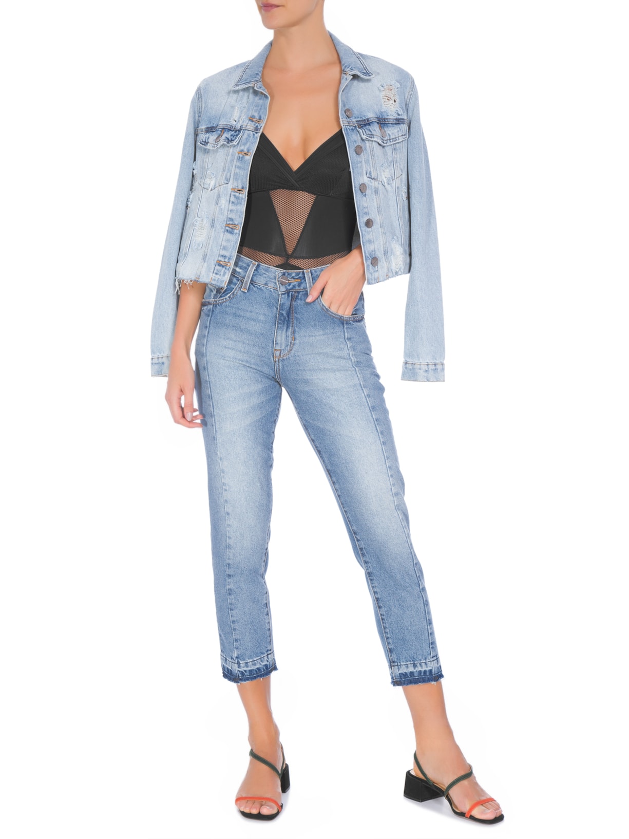 Body Recortes Preto Valisere