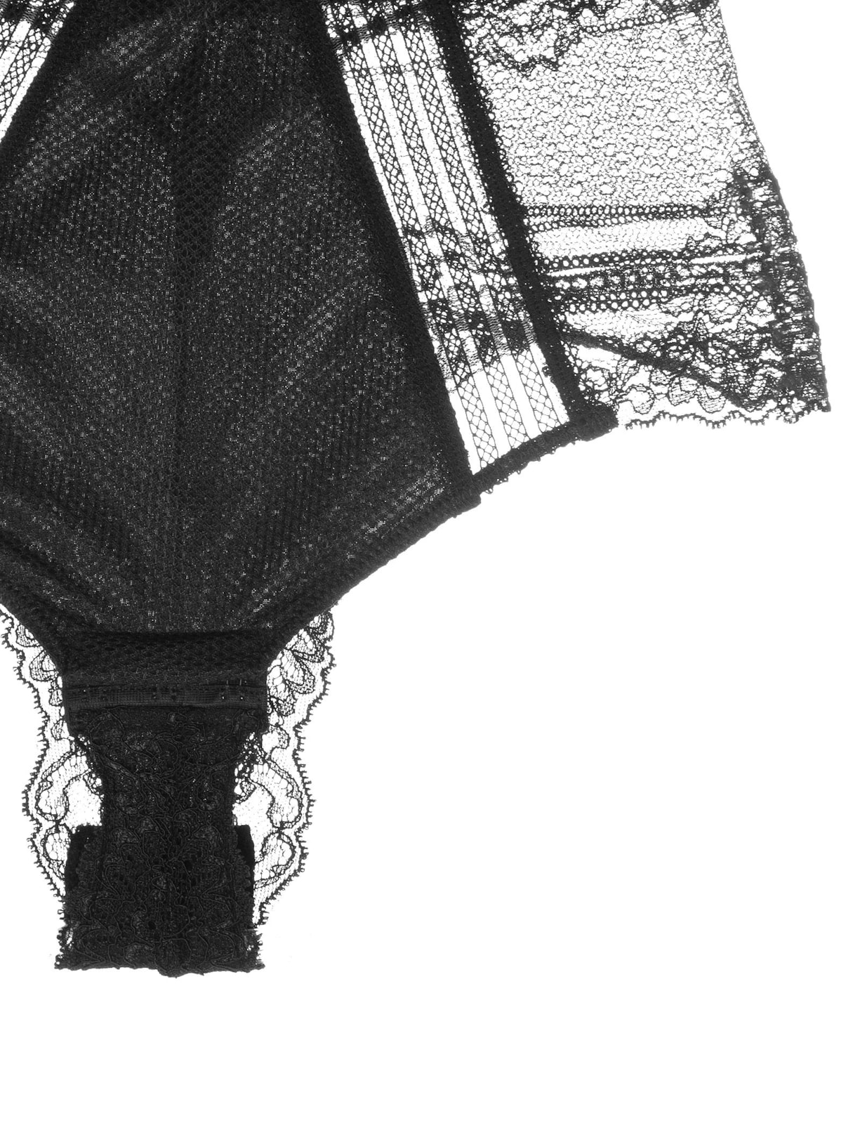 Body Regata De Renda Preto Valisere