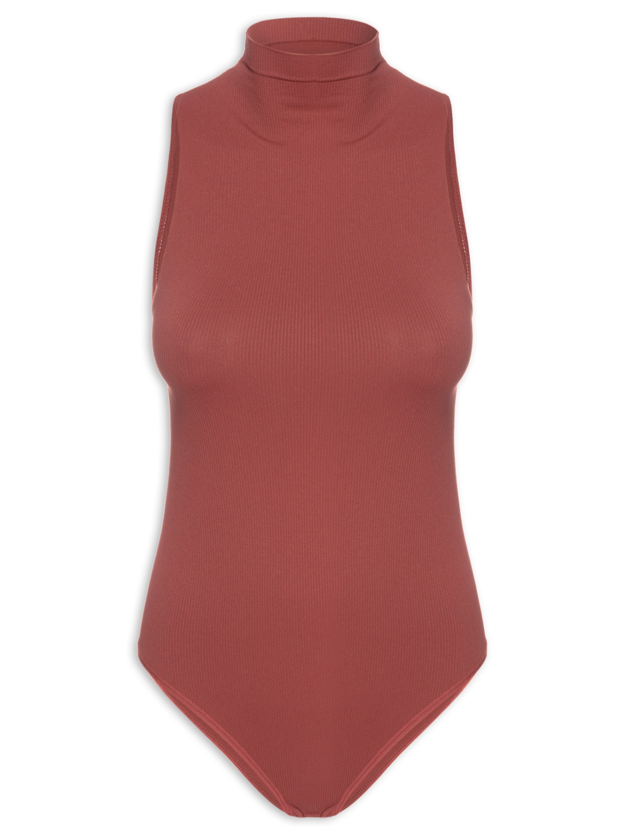 Body Regata em Microfibra Canelada Free - Vinho