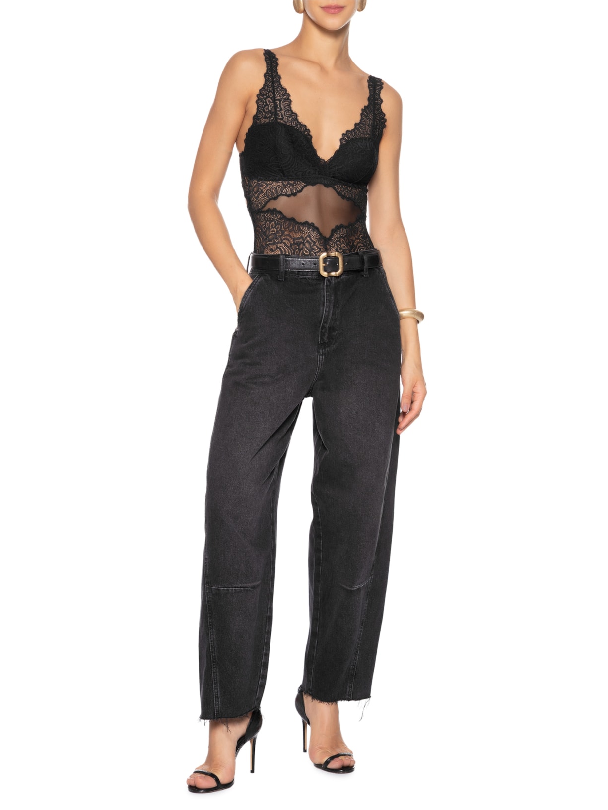 Body Regata Preto Valisere