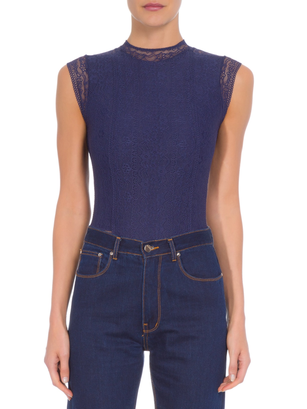 Body Renda Azul Valisere