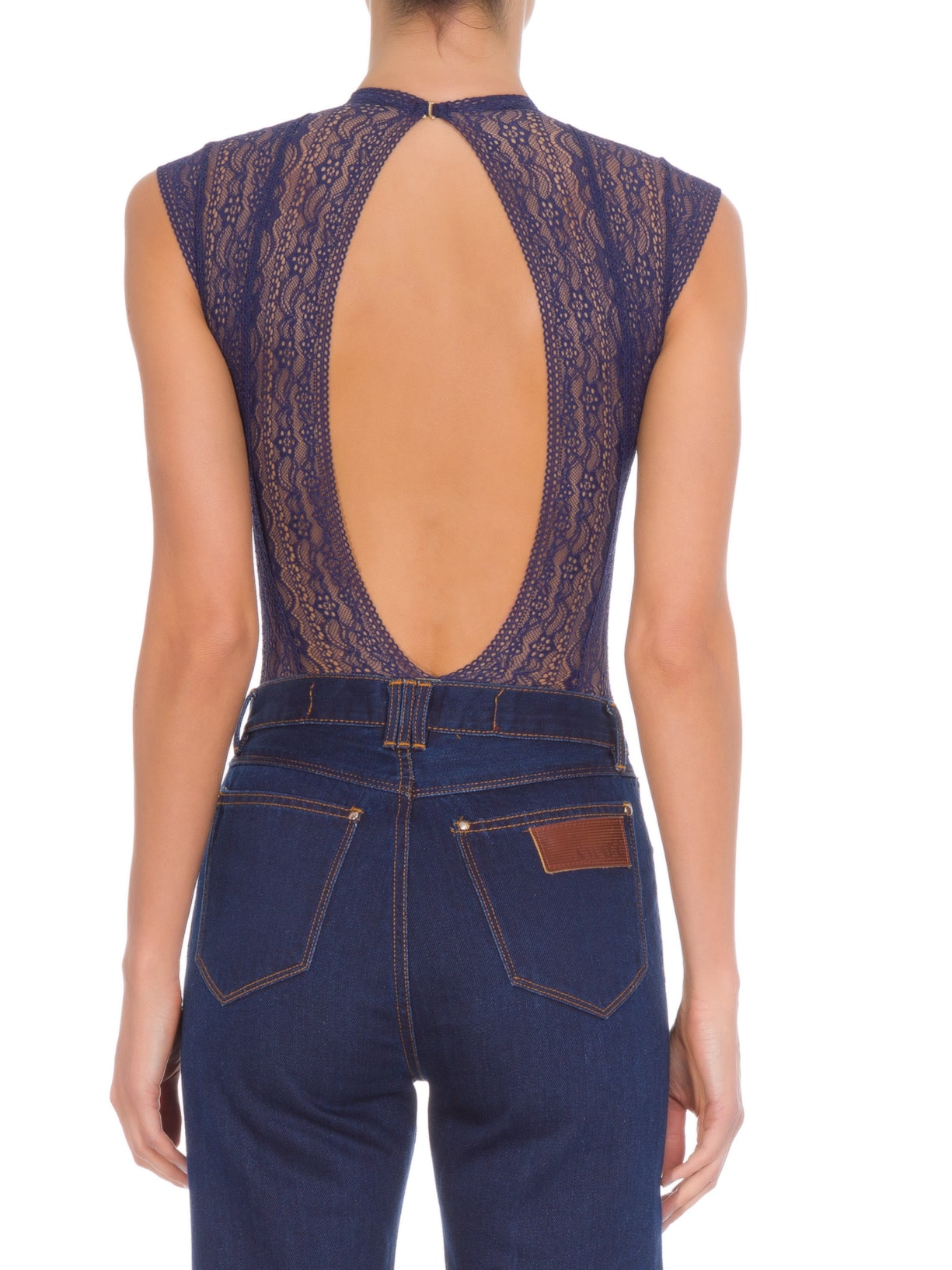 Body Renda Azul Valisere