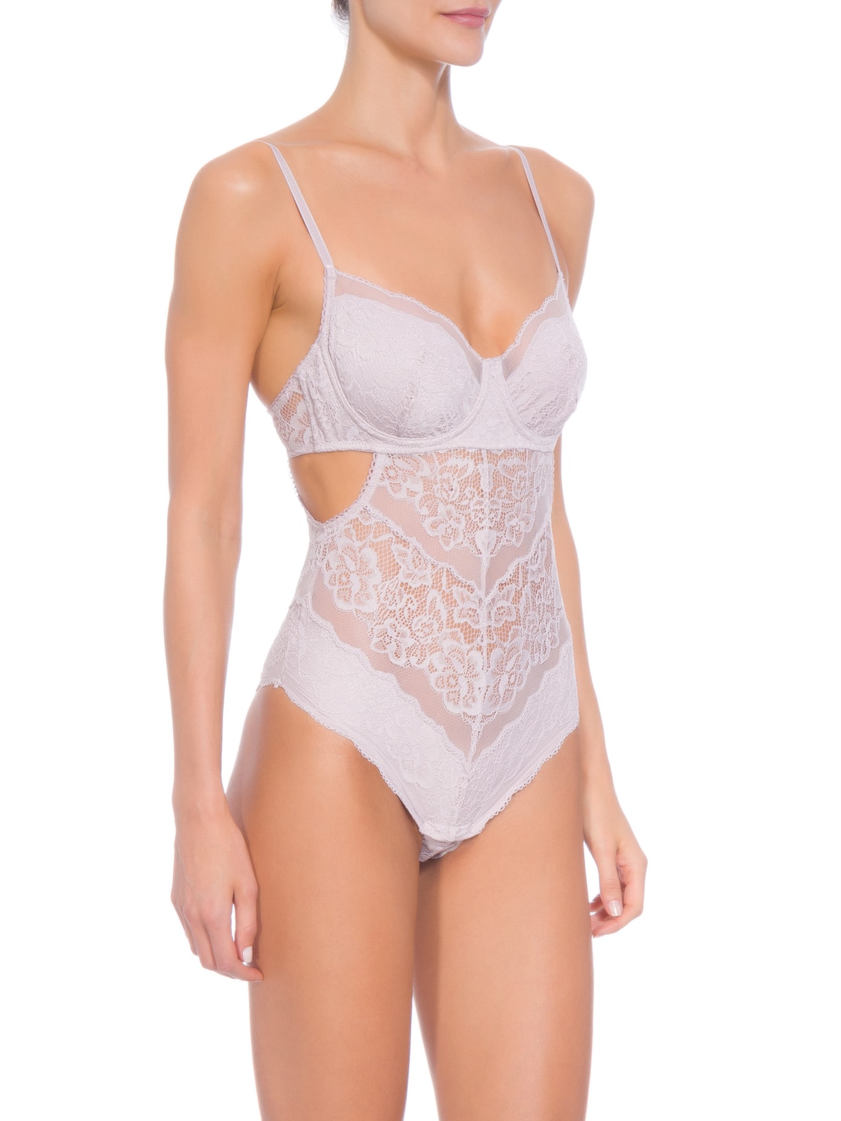 Body Renda Bege Valisere