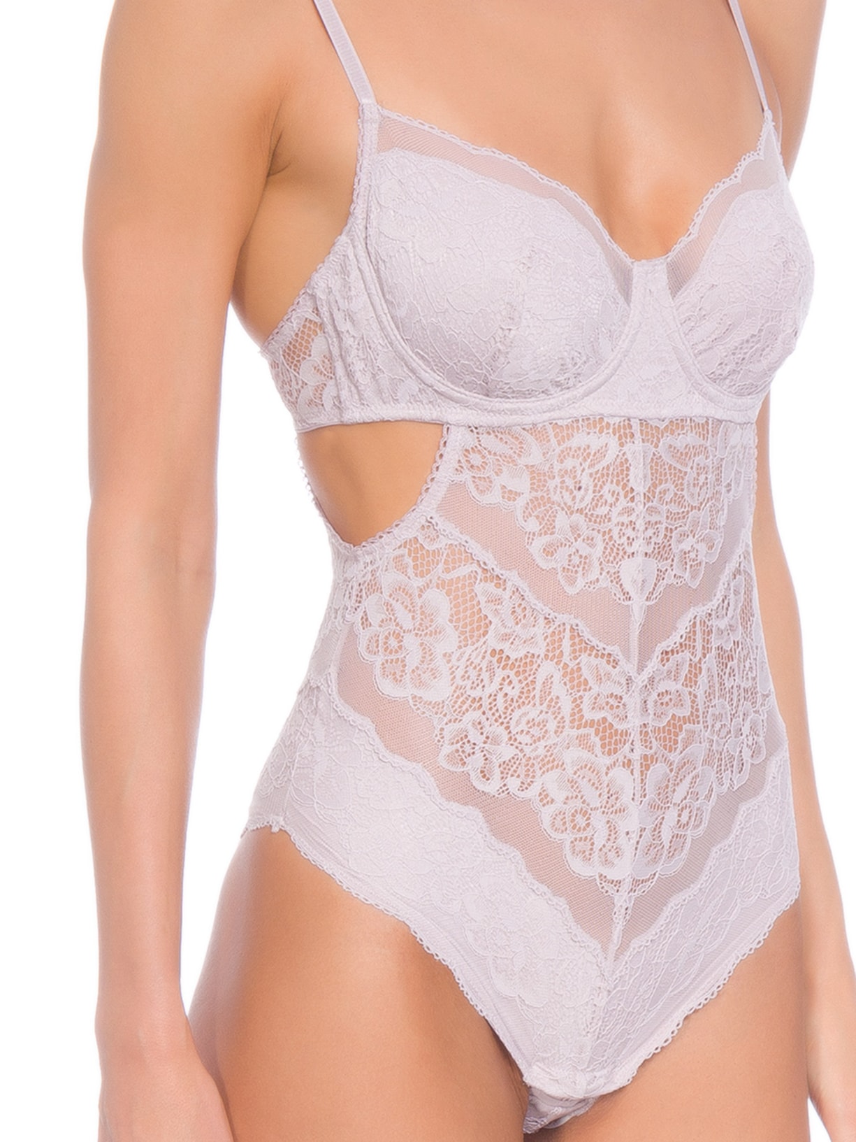 Body Renda Bege Valisere