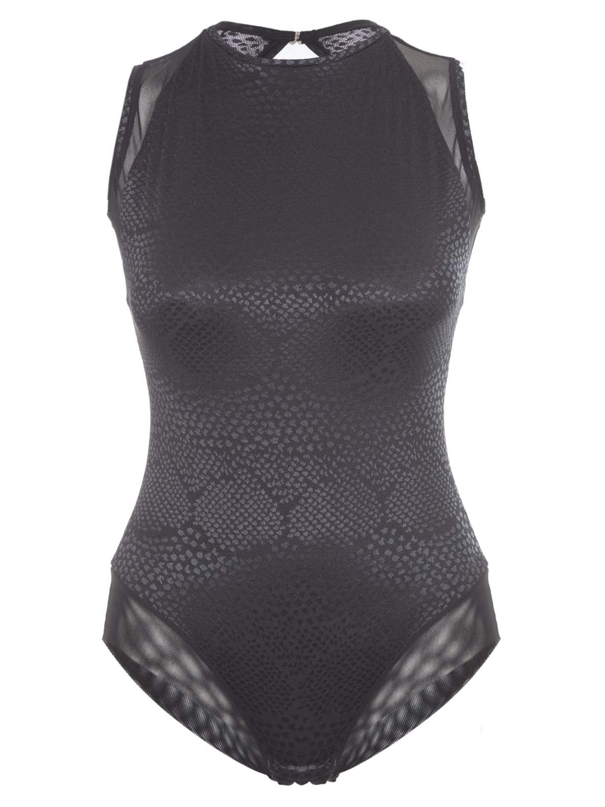 Body Renda Recorte - Preto