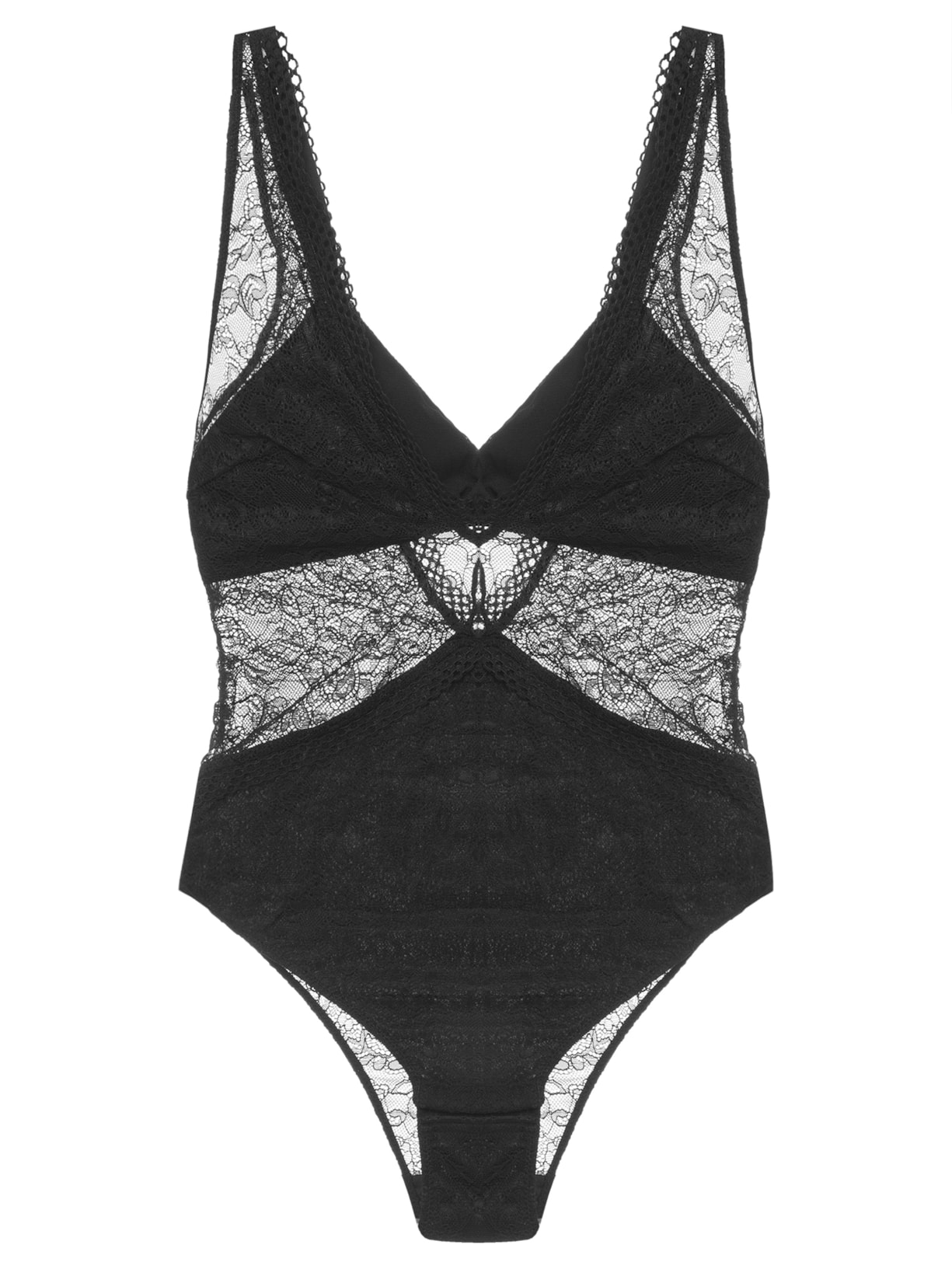 Body Renda Top - Preto