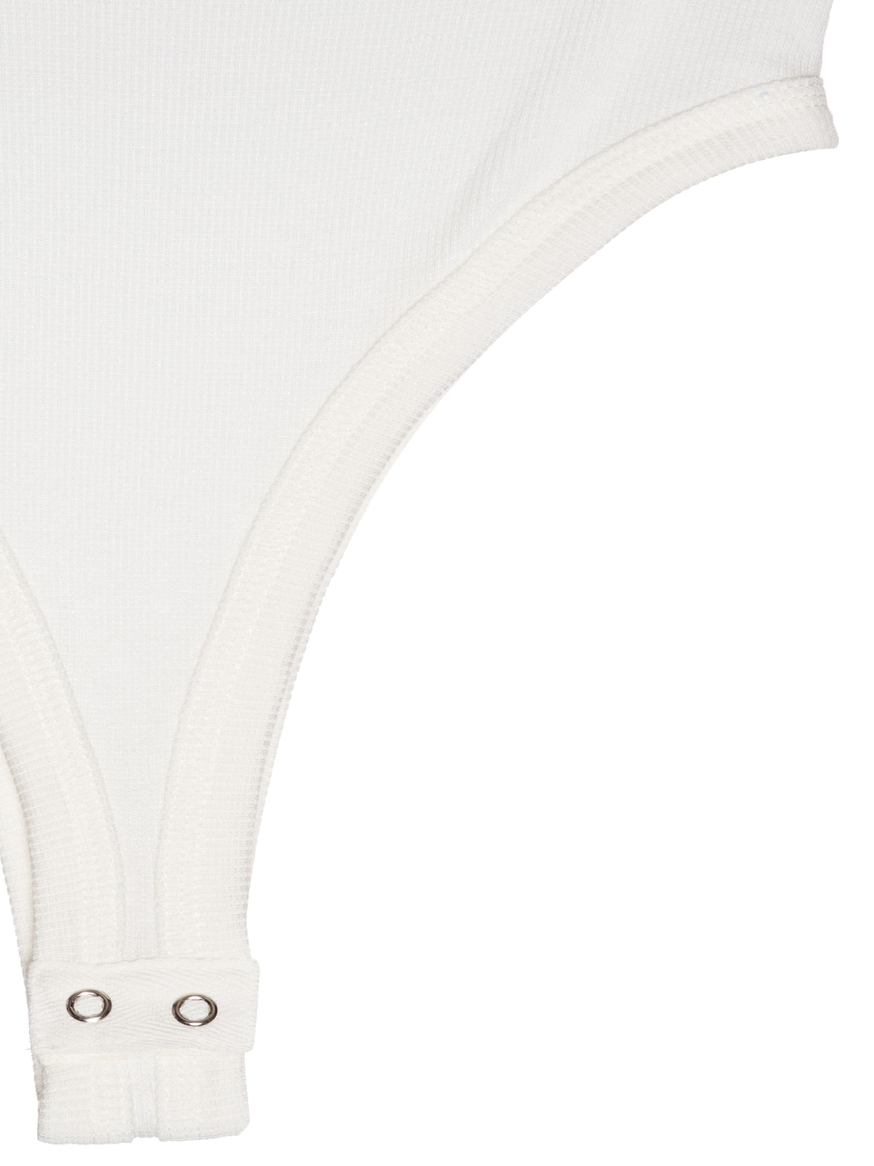 Body Ribana Decote Quadrado Branco Animale