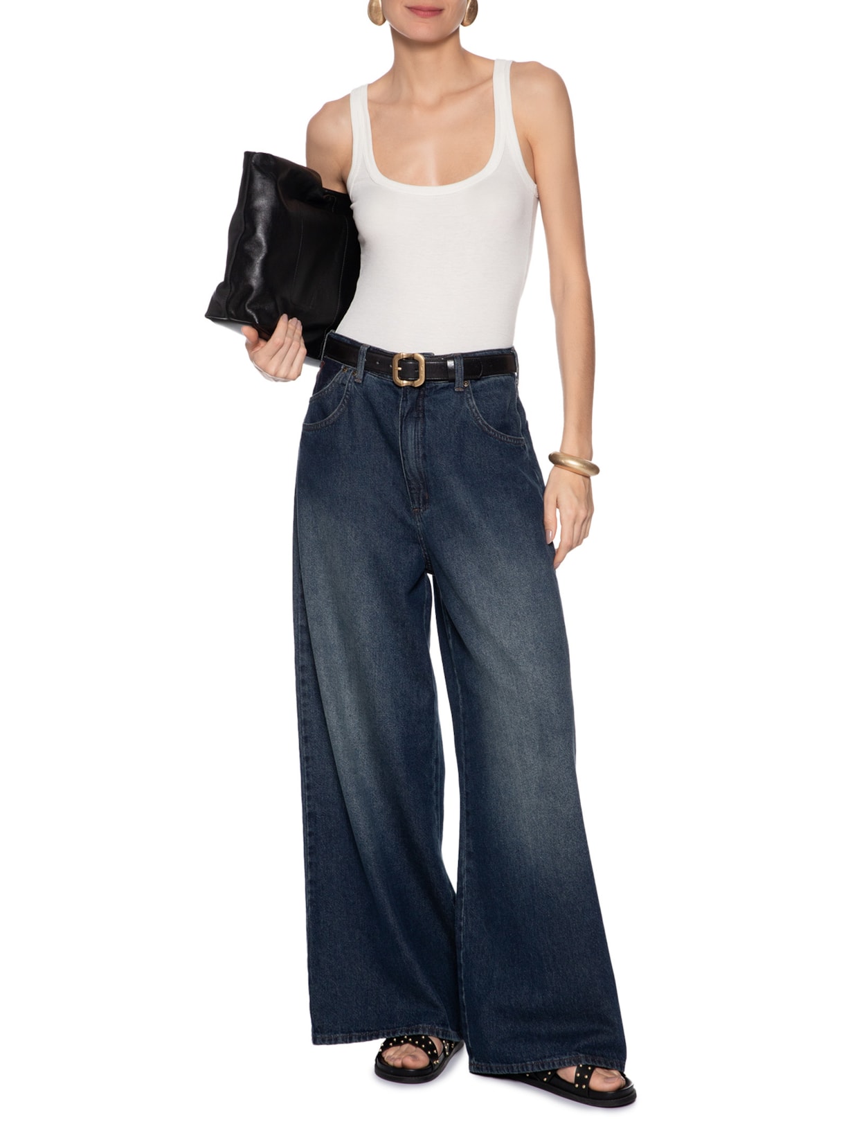 Body Ribana Decote Quadrado Branco Animale