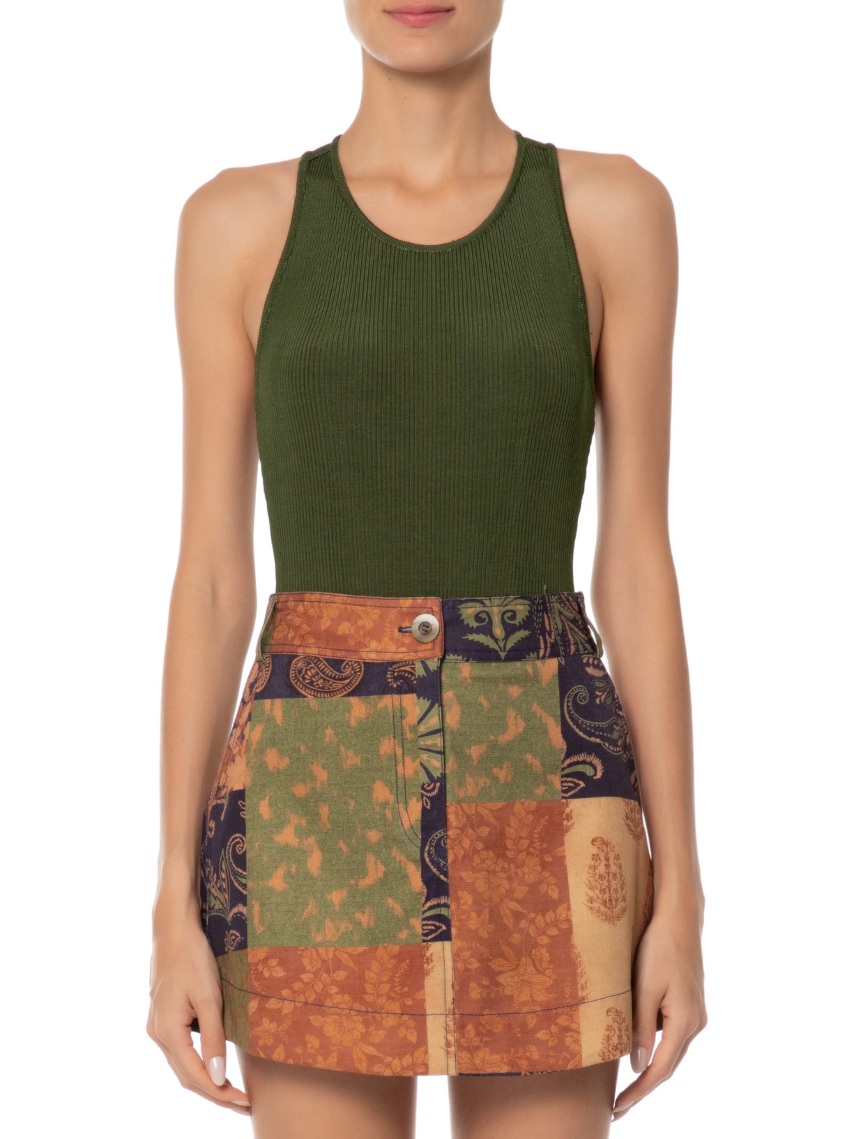 Body Tricot Detalhe Nadador Verde Dress To