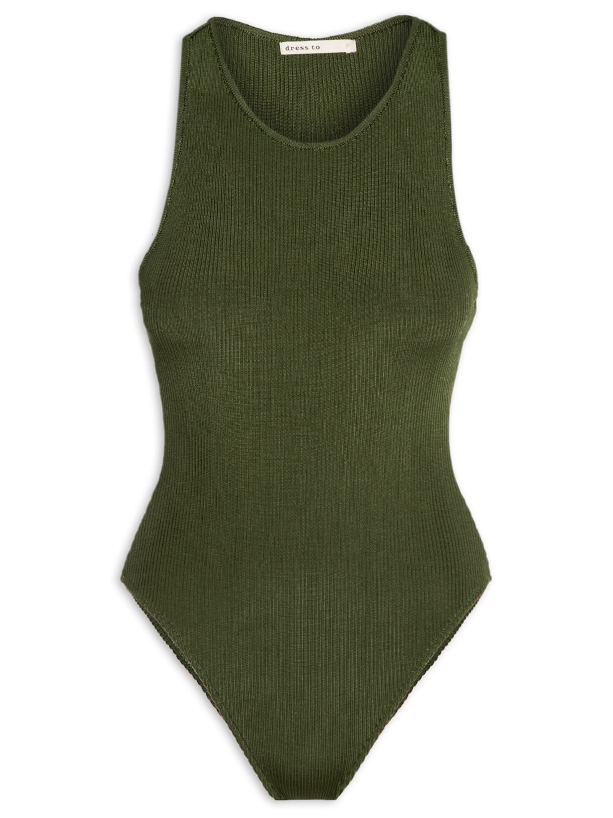 Body Tricot Detalhe Nadador - Verde