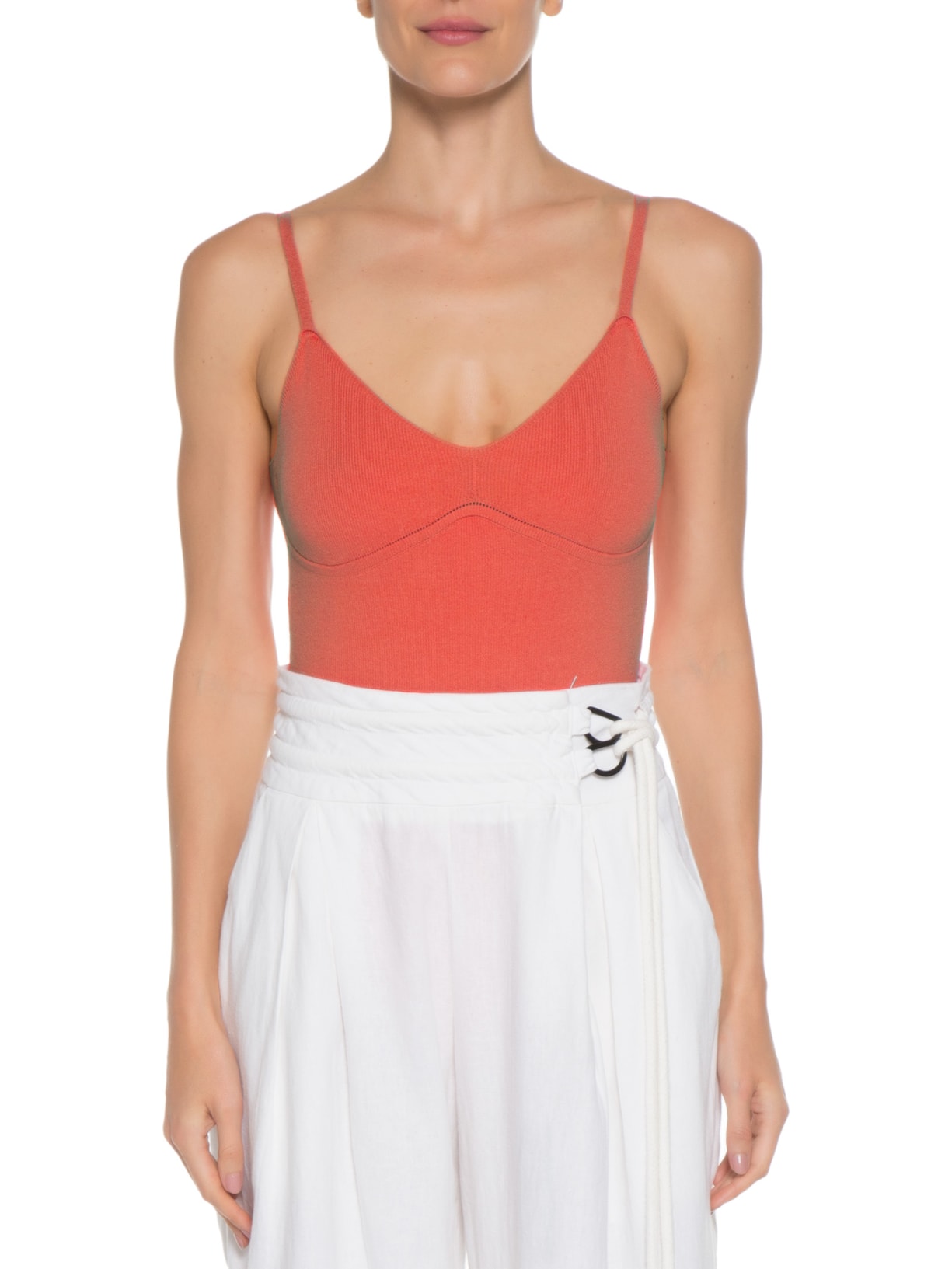 Body Tricot Recorte Bust Vermelho Dress To