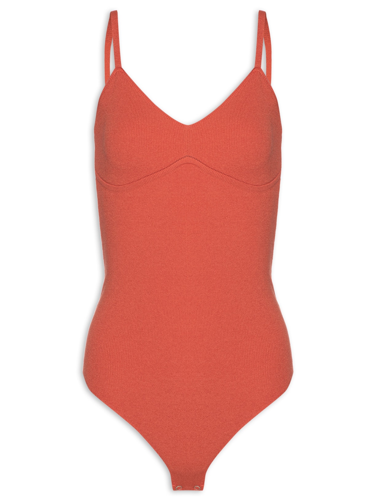 Body Tricot Recorte Bust Vermelho Dress To