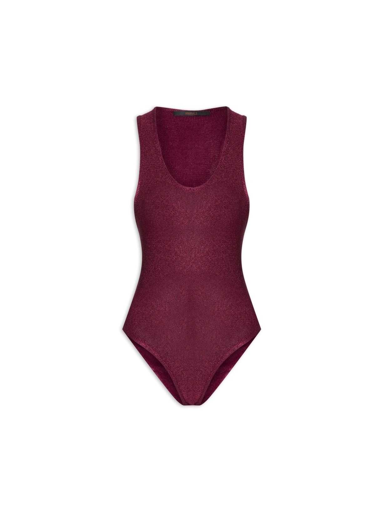 Body Tricot Vazado - Vinho