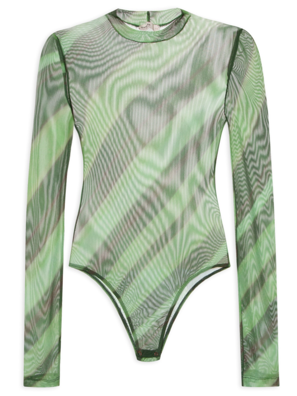 Body Tule Estampa Floresta - Verde