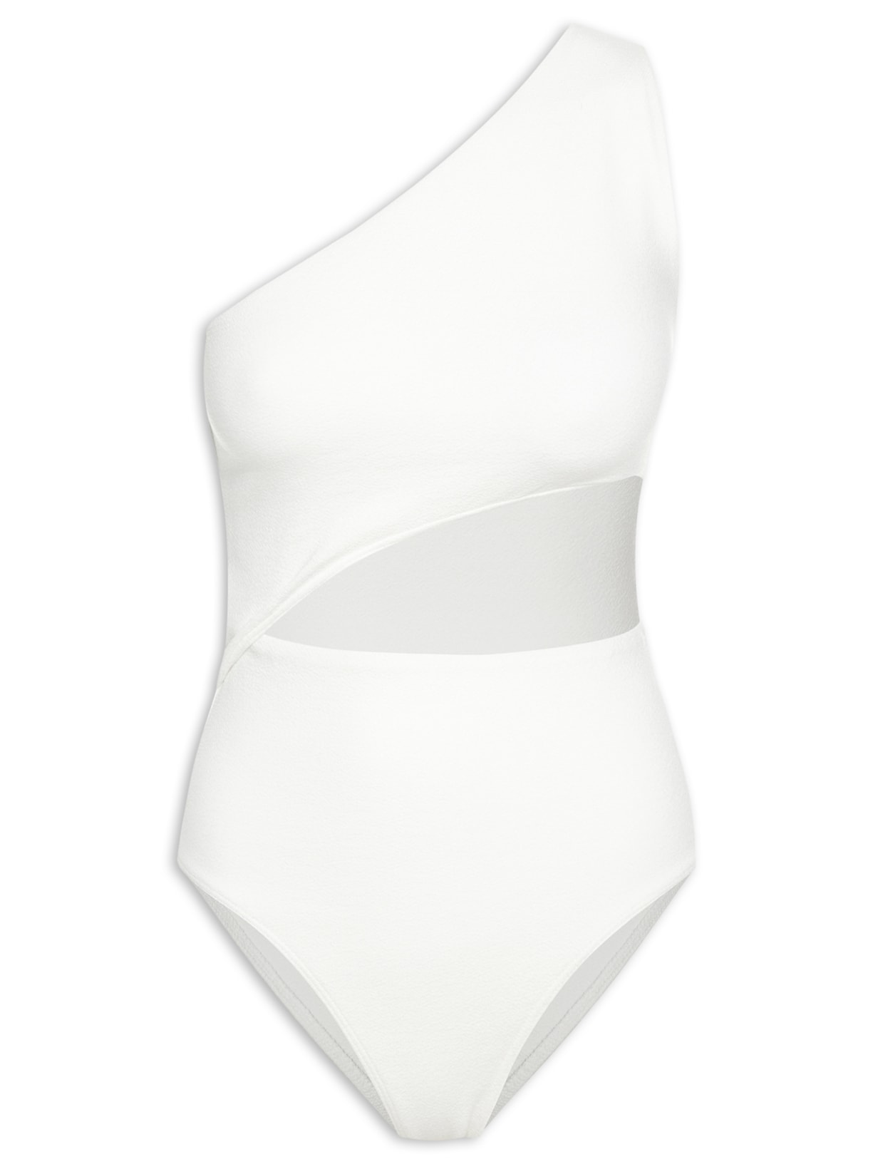 Body Um Ombro Só Vazado Basic - Branco