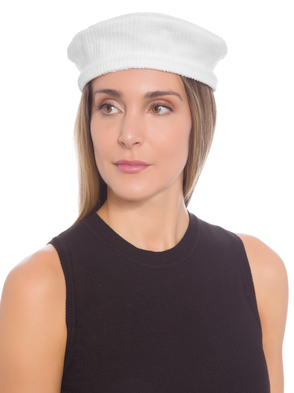 Boina Lisa Veludo Cotelê Largo Barbarah