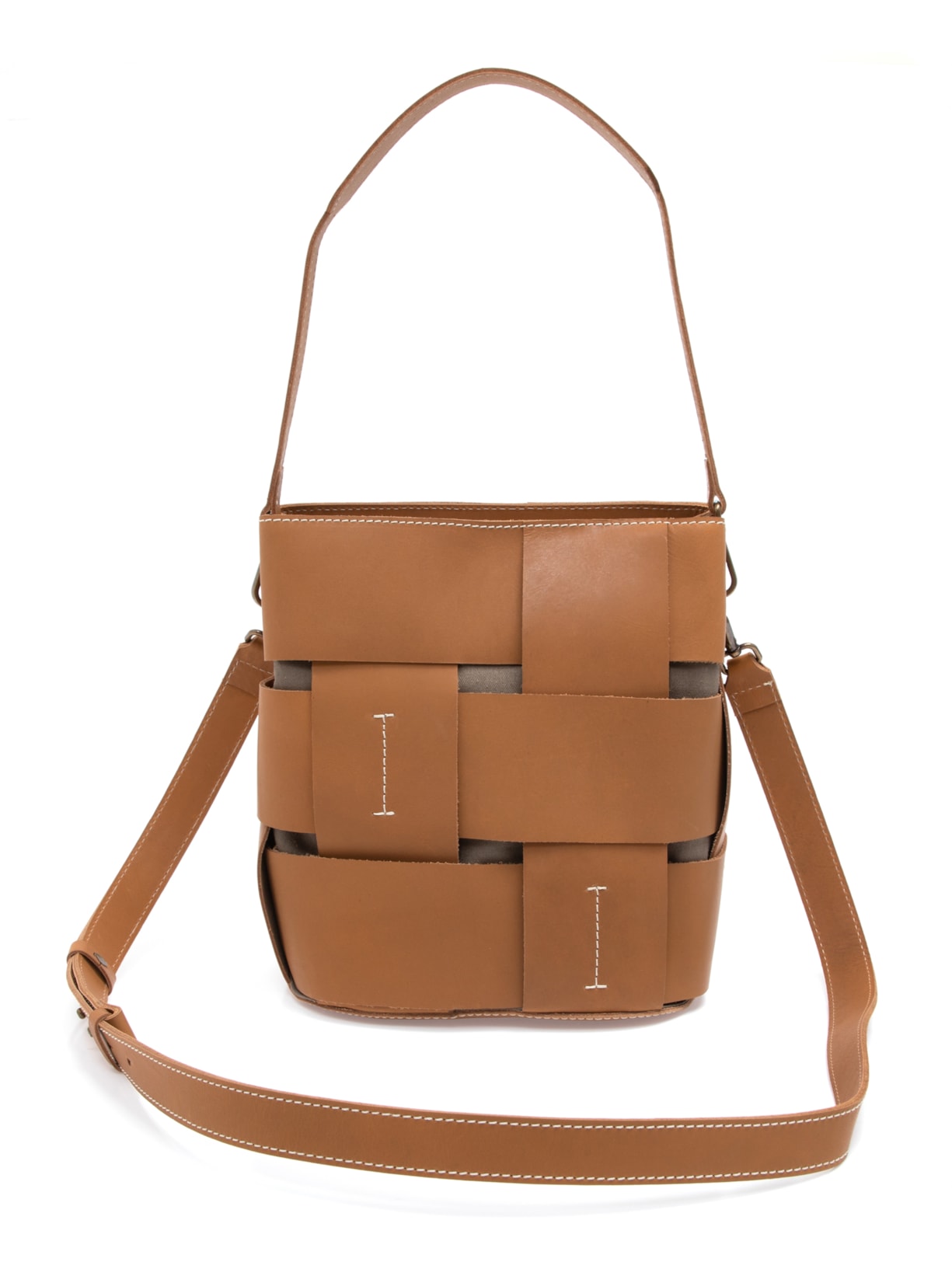 Bolsa Balde Maxi Tressê Caramelo