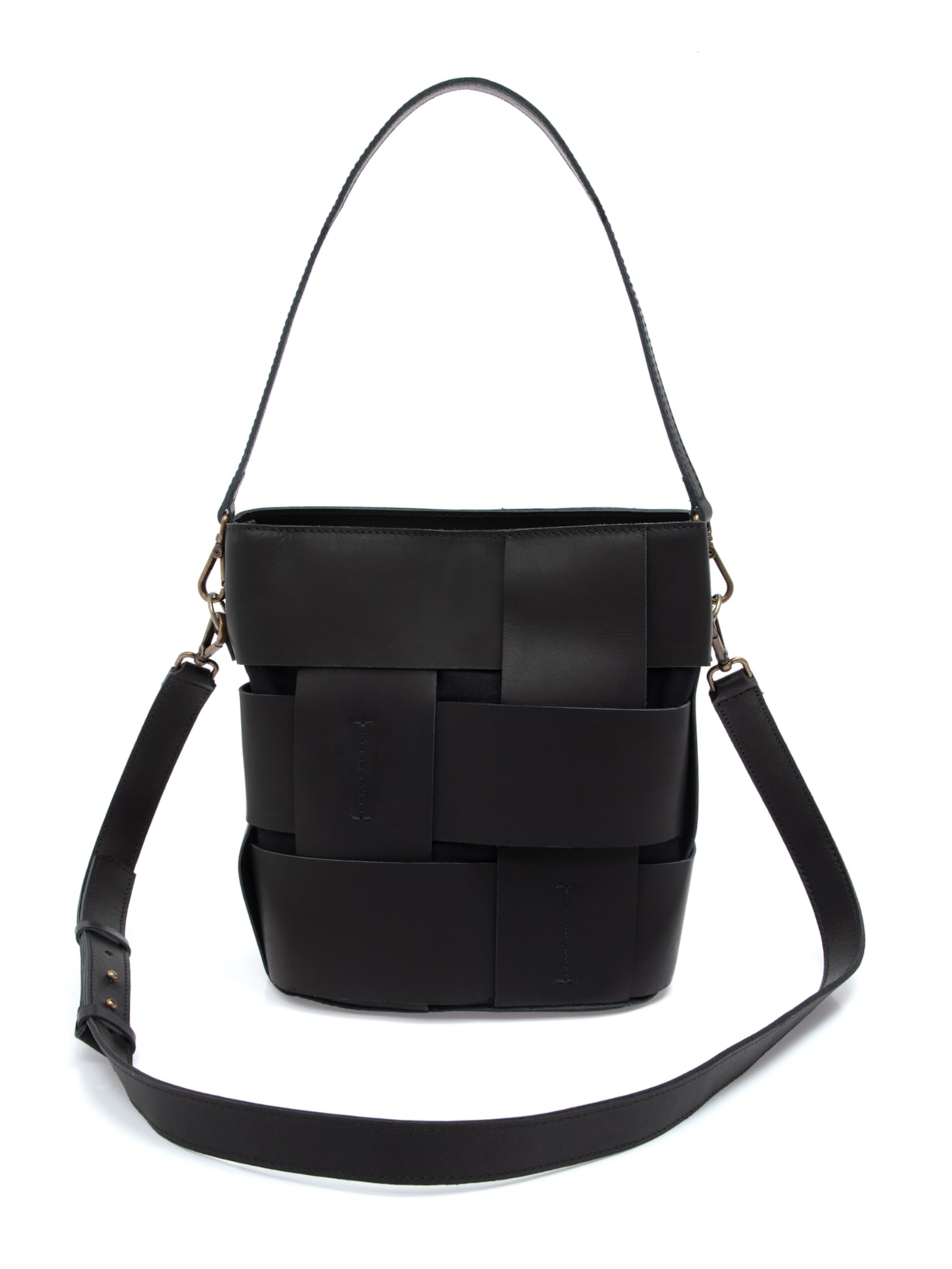 Bolsa Balde Maxi Tressê Preta